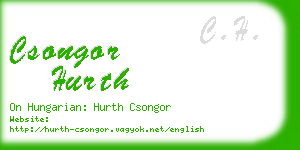 csongor hurth business card